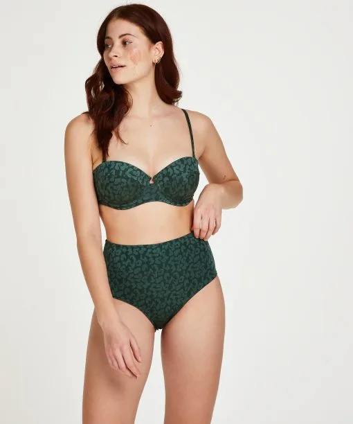 Hohe Bikini-Hose Tonal Leo - Grün -Strings & Boxerstrings Shop 171905 1