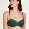 Vorgeformtes Push-up Bügel-Bikiniobertei Tonal Leo Cup A - E - Grün -Strings & Boxerstrings Shop 171906 1