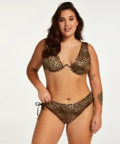 Nicht Vorgeformtes Bügel-Bikini-Oberteil Leopard - Braun -Strings & Boxerstrings Shop 191089 12