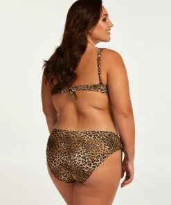 Nicht Vorgeformtes Bügel-Bikini-Oberteil Leopard - Braun -Strings & Boxerstrings Shop 191089 13