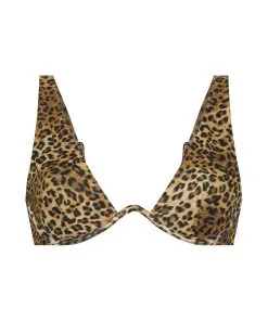 Nicht Vorgeformtes Bügel-Bikini-Oberteil Leopard - Braun -Strings & Boxerstrings Shop 191089 5