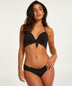 Rio Bikini-Slip Scallop - Schwarz