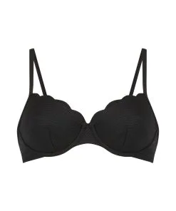 Nicht Vorgeformtes Bügel-Bikini-Top Scallop - Schwarz 12 Nicht Vorgeformtes Bügel-Bikini-Top Scallop - Schwarz -Strings & Boxerstrings Shop 191275 5
