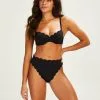 Bikini-Slip Mit Hohem Beinausschnitt Scallop - Schwarz -Strings & Boxerstrings Shop 191280 1