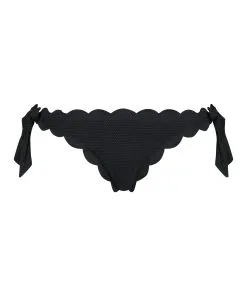 Brazilian-Bikini-Slip Scallop - Schwarz -Strings & Boxerstrings Shop 191281 5