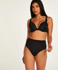 Bikini-Slip Mit Hoher Passform Luxe - Schwarz