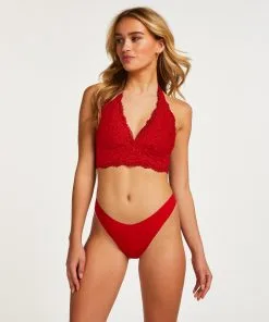 Hoch Ausgeschnittener String Invisible - Rot