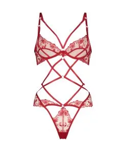 Body Indulgence Mit Offenem Schritt - Rot -Strings & Boxerstrings Shop 200785 5