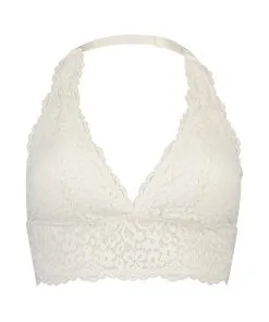 Vorgeformter Neckholder-Bralette Rose - Weiß