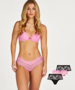 3er-Pack Hoher Boxerstring Amaka - Schwarz