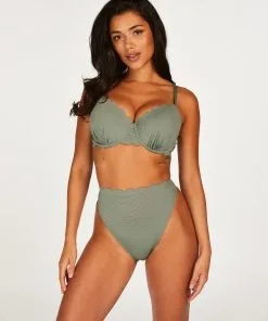 Vorgeformtes Bügel-Bikini-Oberteil Scallop - Grün -Strings & Boxerstrings Shop 200883 3