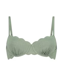 Vorgeformtes Bügel-Bikini-Oberteil Scallop - Grün -Strings & Boxerstrings Shop 200883 5