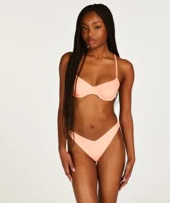 Unwattiertes Bügel-Bikini-Top Gili Rib - Orange -Strings & Boxerstrings Shop 200901 3
