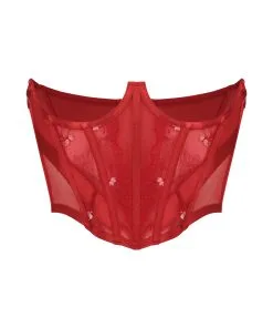 Bustier Violet Ohne Cup - Rot -Strings & Boxerstrings Shop 201183 5