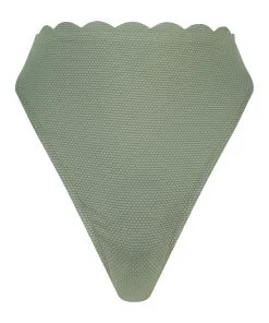 Bikini-Slip Mit Hohem Beinausschnitt Scallop - Grün -Strings & Boxerstrings Shop 201261 5