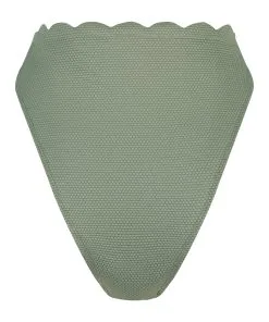 Bikini-Slip Mit Hohem Beinausschnitt Scallop - Grün -Strings & Boxerstrings Shop 201261 6
