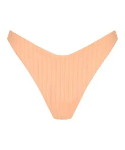 Bikini-Unterteil Mit Hohem Beinausschnitt Gili Rib - Orange -Strings & Boxerstrings Shop 201272 5