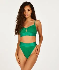 Hochgeschnittener String-Tanga Flexing - Grün