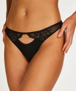 Hoch Ausgeschnittener String Katie - Schwarz -Strings & Boxerstrings Shop 201424 2