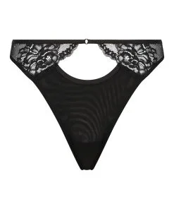Hoch Ausgeschnittener String Katie - Schwarz -Strings & Boxerstrings Shop 201424 5