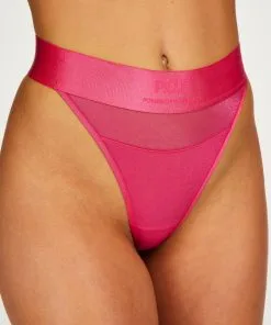 Hoch Geschnittener String Glossy - Rosa -Strings & Boxerstrings Shop 202290 2